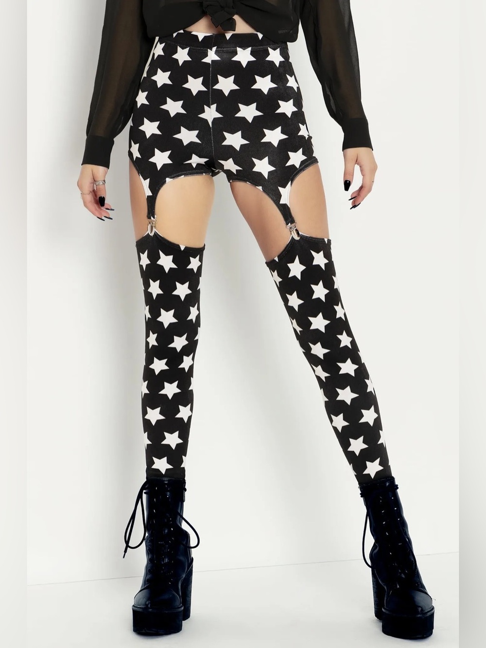 Blackmilk Star Suspender Leggings
